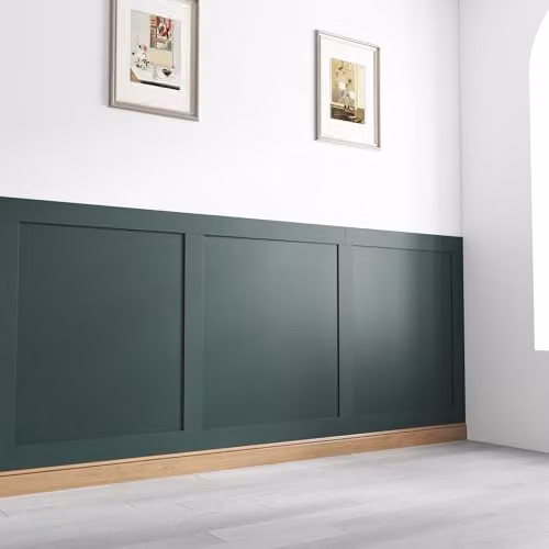 Home Treats Shaker Style 3D Wall Panelling Kit, 6 Brown MDF Wood Slats, W/D/H: 90 x 9.7 x 0.9 cm