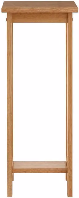 Orsina Selby Natural Tropical Hevea Square Plant Stand in Brown and Beige Wood – 1