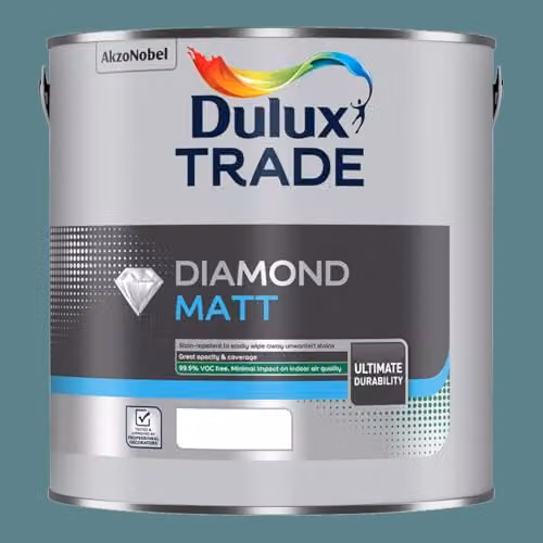 Dulux Trade Diamond Matt Paint in Teal Voyage, 2.5l