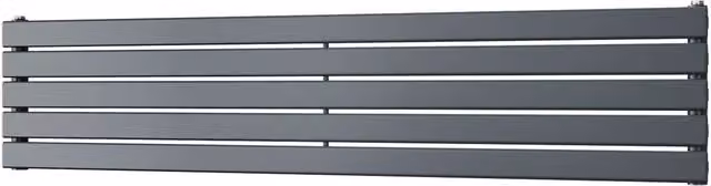 UK Radiators Typhoon Axis Anthracite Horizontal Designer Radiator, W: 160 cm, H: 34 cm – 1