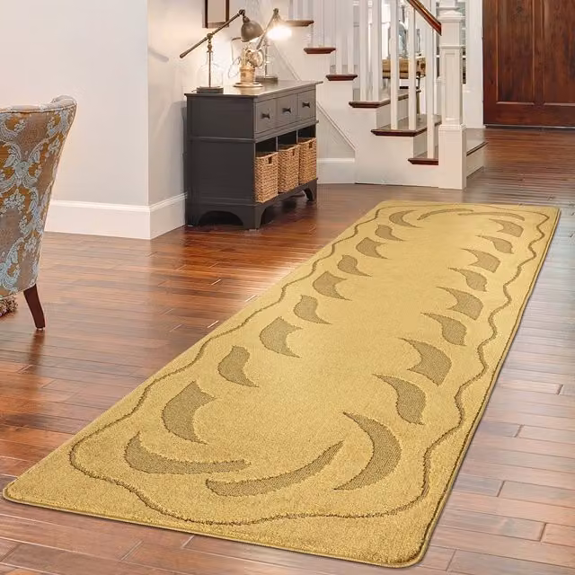 Smart Living Non-Slip Striped Gel Mat in Yellow, W: 60 cm, D: 110 cm