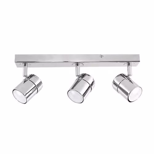 ValueLights Rosie 3 Way Adjustable Silver Chrome Ceiling Bar Spotlight – 1