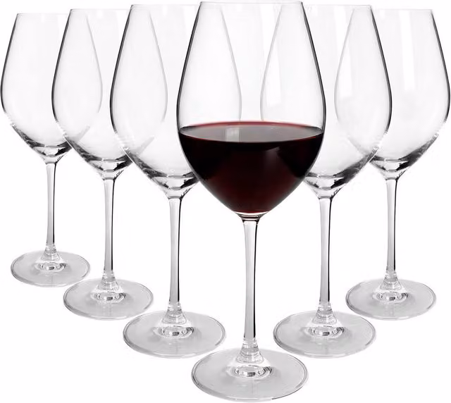 Argon Tableware Mayfair Lead-Free Crystal Red Wine Glasses, 650ml, Pack of 6, Transparent – 2
