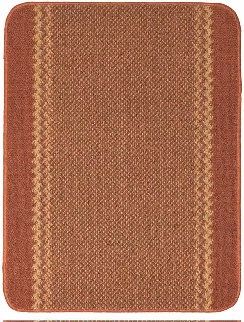 THE RUGS Machine Washable Modern Bordered Area Rug, Terracotta, W: 100 cm, D: 67 cm – 4