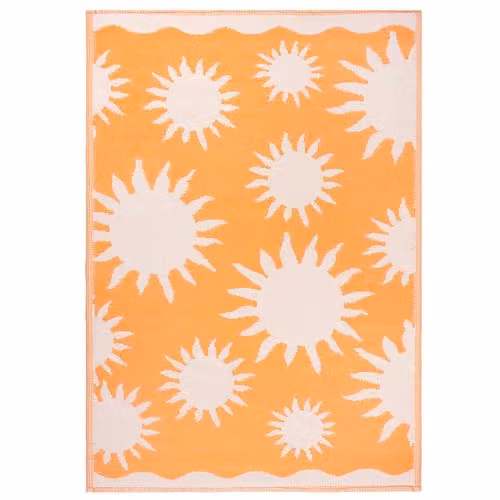 Riva Home Summer Solstice Abstract Sun Reversible Indoor/Outdoor Rug in Yellow and Orange, W: 120 cm, L: 170 cm – 2
