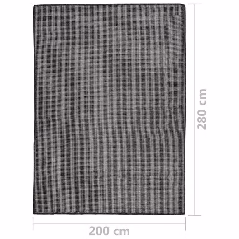 Berkfield Home Grey Outdoor Flatweave Round Rug, Diameter: 200 cm