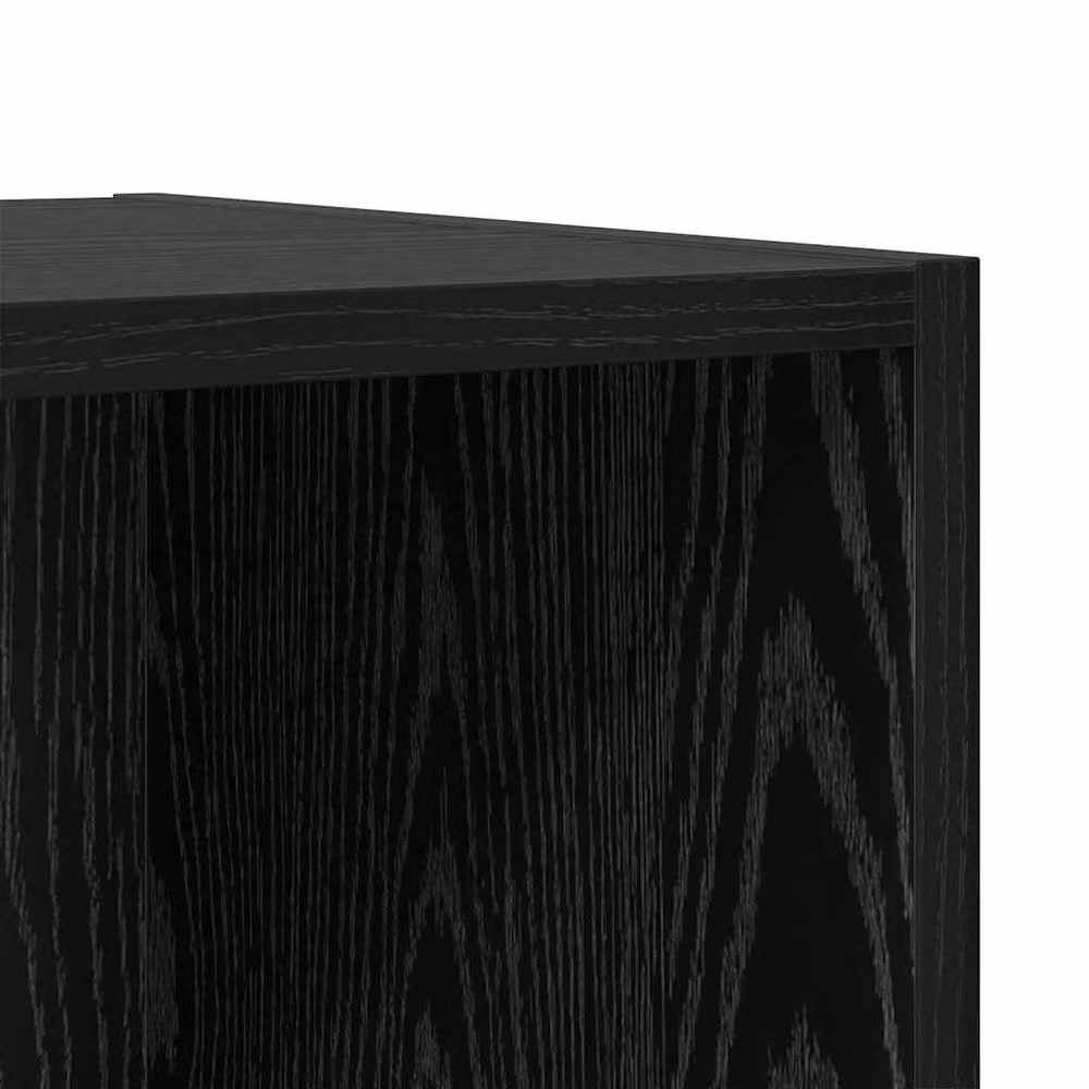 Berkfield Home Modern Black TV Cabinet in Engineered Wood W/D/H: 37 x 37 x 142.5 cm – 5