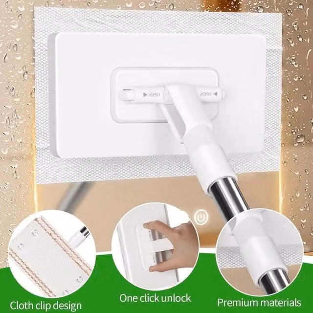 NESTLUNE Snap Grip Mini Mop in White, W/D/H: 100 x 15 cm