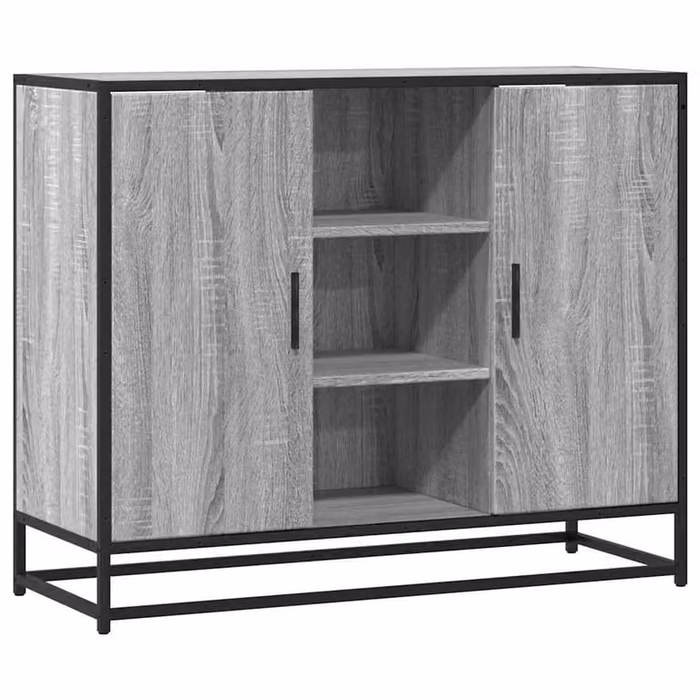 Berkfield Home Grey Sonoma Sideboard in Engineered Wood W/D/H: 92 x 35 x 76 cm