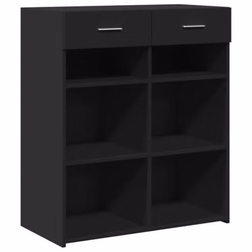 vidaXL Modern Black Matt Sideboard, W/D/H: 80 x 42.5 x 93 cm