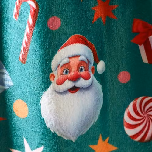 Catherine Lansfield Christmas Icons Cosy Fleece Throw Blanket, Green, W/D/H: 130 x 170 cm – 2