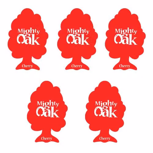 Mighty Oak Car Air Freshener, Cherry, Red (5 Pack)