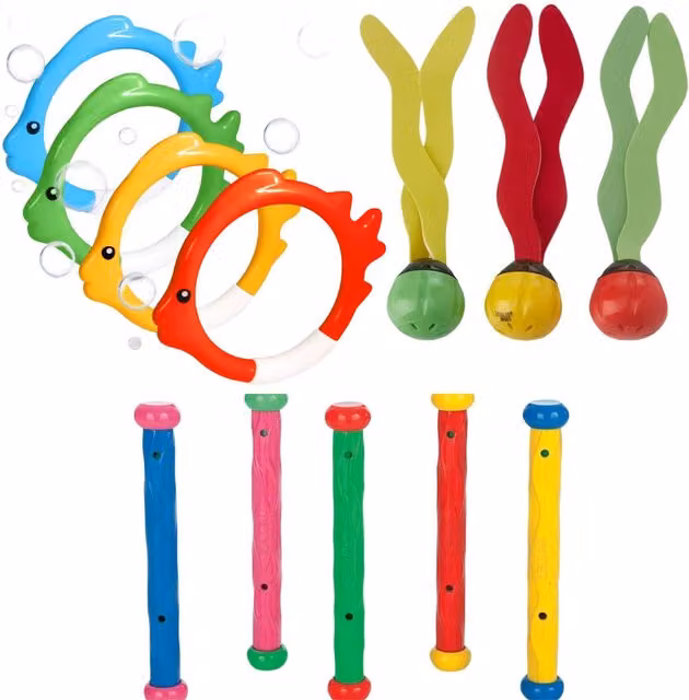 Intex 3 in 1 Underwater Aquatic Toy Set with Dive Balls, Play Sticks and Fish Rings, Multicolour, 1.25kg