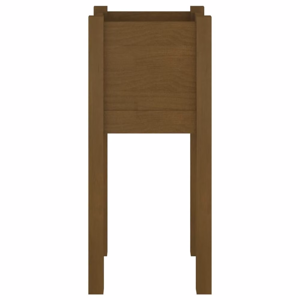 Berkfield Home Garden Planters, 2 Piece Set, Brown Solid Pinewood, W/D/H: 31 x 31 x 70 cm – 4