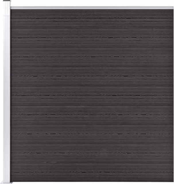 Berkfield Home Grey WPC Garden Fence, W: 175 cm, H: 186 cm – 1