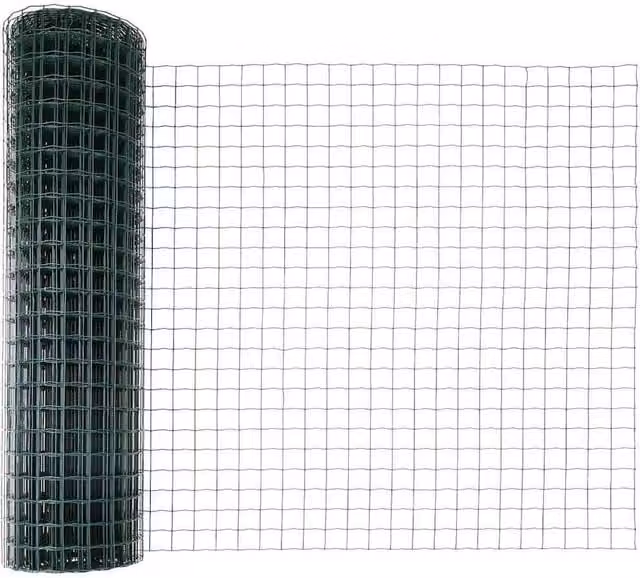 Berkfield Home Euro Fence with 5 U Posts, Green PVC-Coated Steel, W: 10 m, H: 2 m – 1