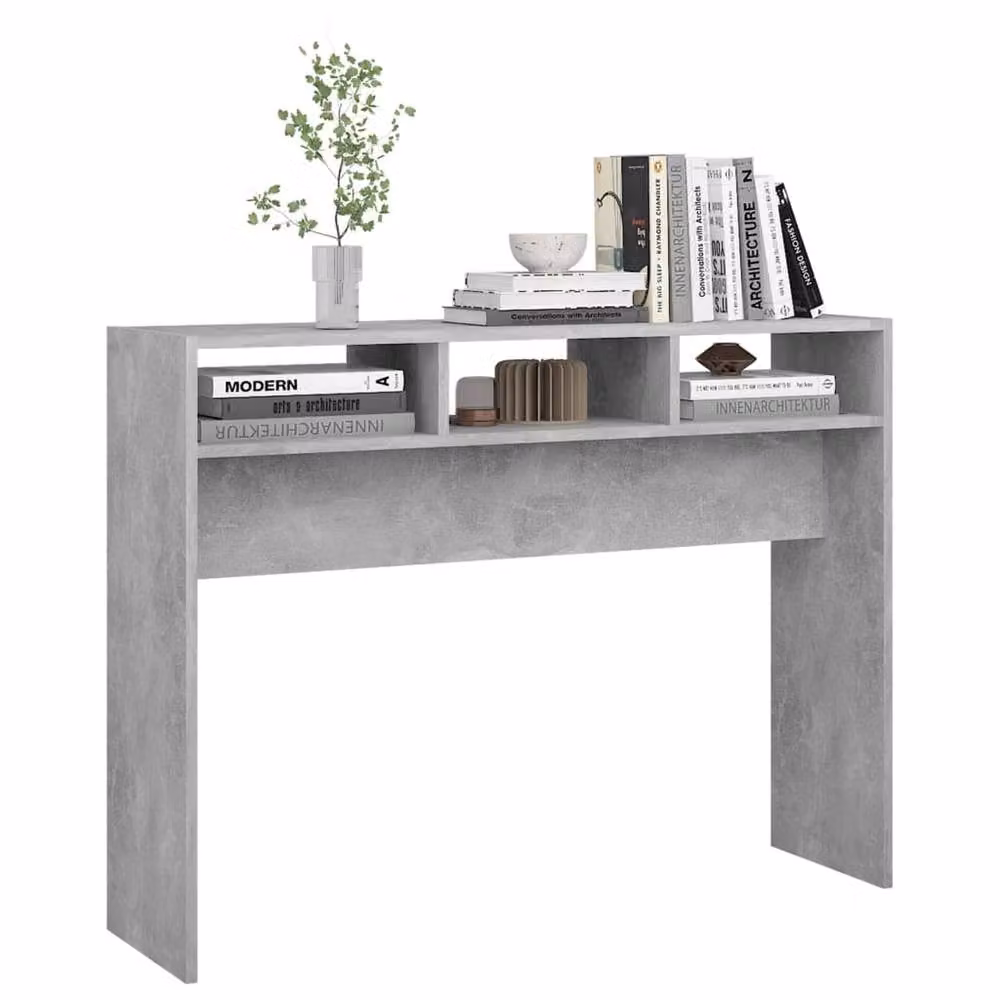 Berkfield Home Modern Concrete Grey Console Table, W/D/H: 105 x 30 x 80 cm – 3