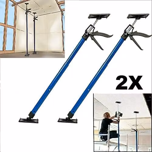 ATEK 2-Piece Blue Steel Extendable Telescopic Builders Props for Ceiling Drywall Plasterboard Support, 115-290 cm – 10