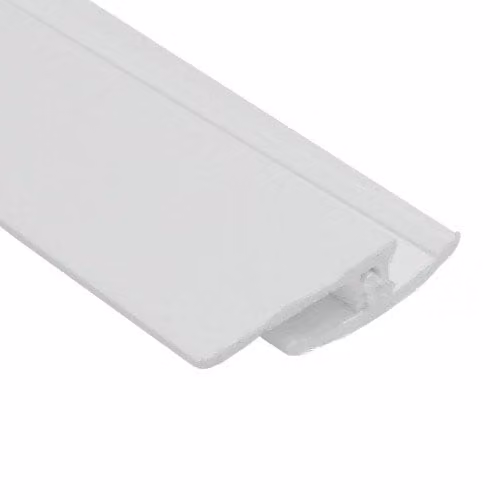 AM Clad Antimicrobial PVC Hygiene Cladding Two Part Vinyl Floor Transition Trim, White, 2m