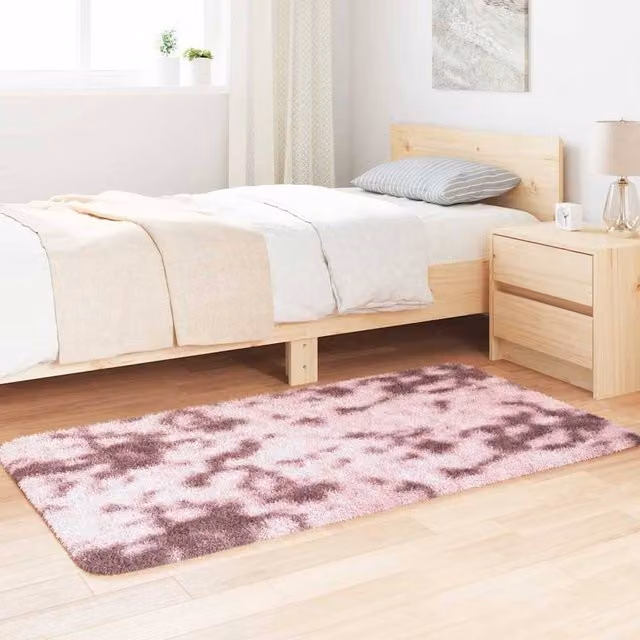 Berkfield Home NAVARRA Shaggy High Pile Rug, Pink, W: 80 cm, D: 150 cm – 1