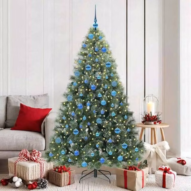 Berkfield Home Artificial Green Christmas Tree with 300 LEDs, Height: 180 cm – 1