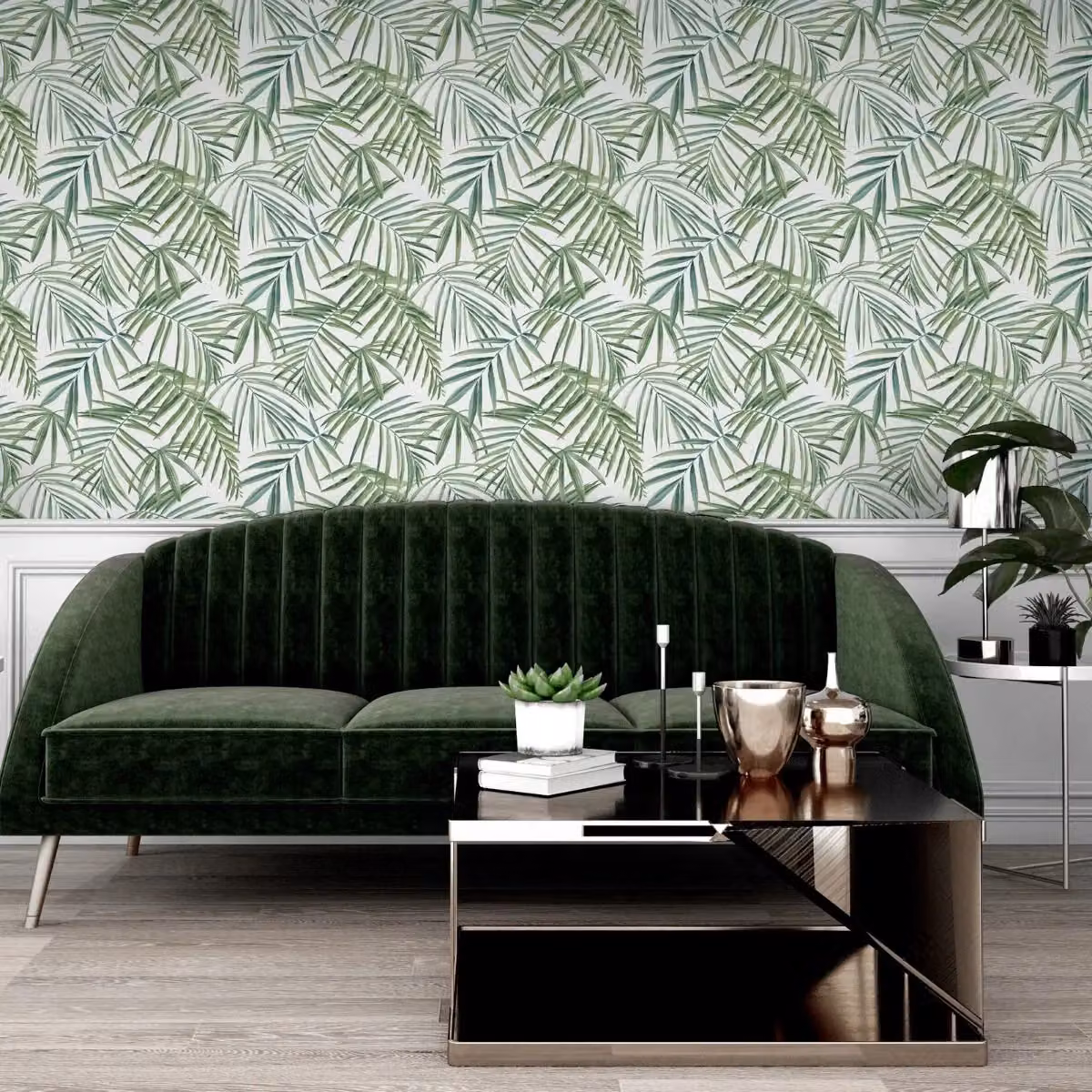 Arthouse Green Botanical Palm Leaf Floral Wallpaper Roll – 3