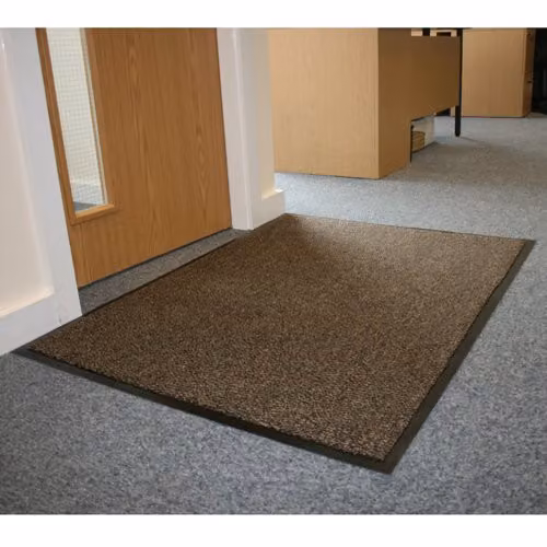 JVL Heavy Duty Dirt Repellent Barrier Door Mat, Brown and Black, W: 80 cm, L: 140 cm – 2