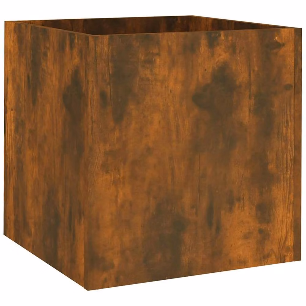 Berkfield Home Planter Box in Smoked Oak Brown, Engineered Wood, W/D/H: 40 x 40 x 40 cm – 2