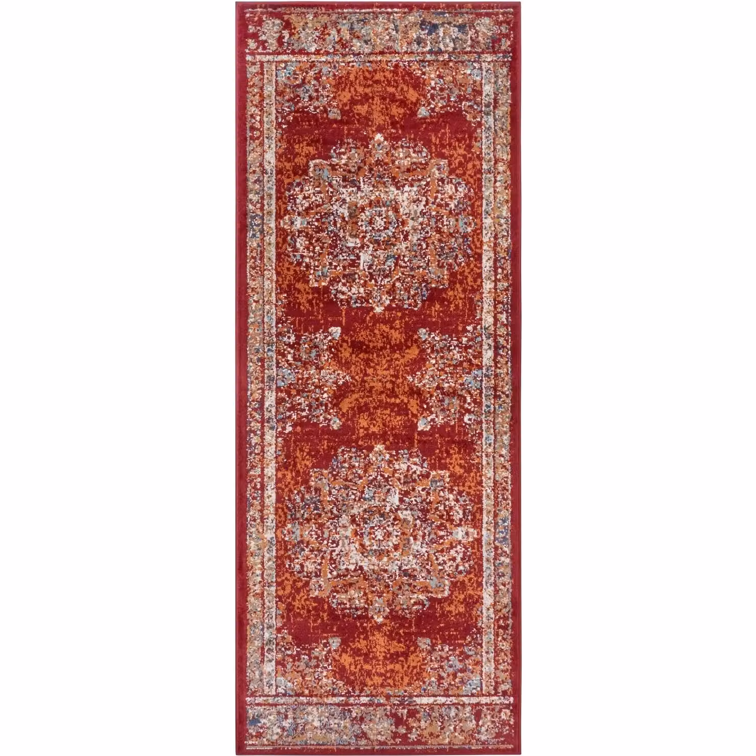 THE RUGS Orient Maderno Medallion Oriental Rug in Red and Blue, W/D/H: 140 x 200 cm – 4