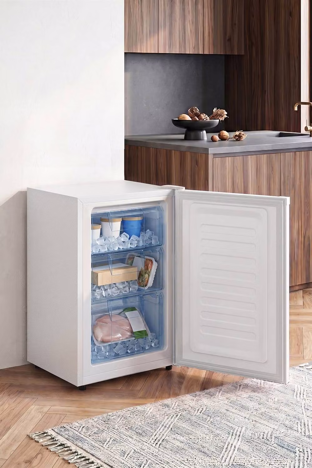 Living and Home 46L Freestanding Upright Freezer in White – 5