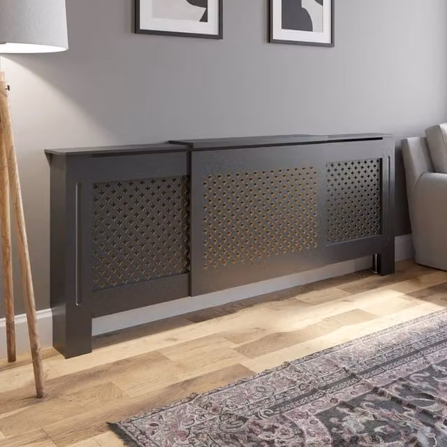 Temprazo Anthracite Grey MDF Wall Mounted Radiator Cover