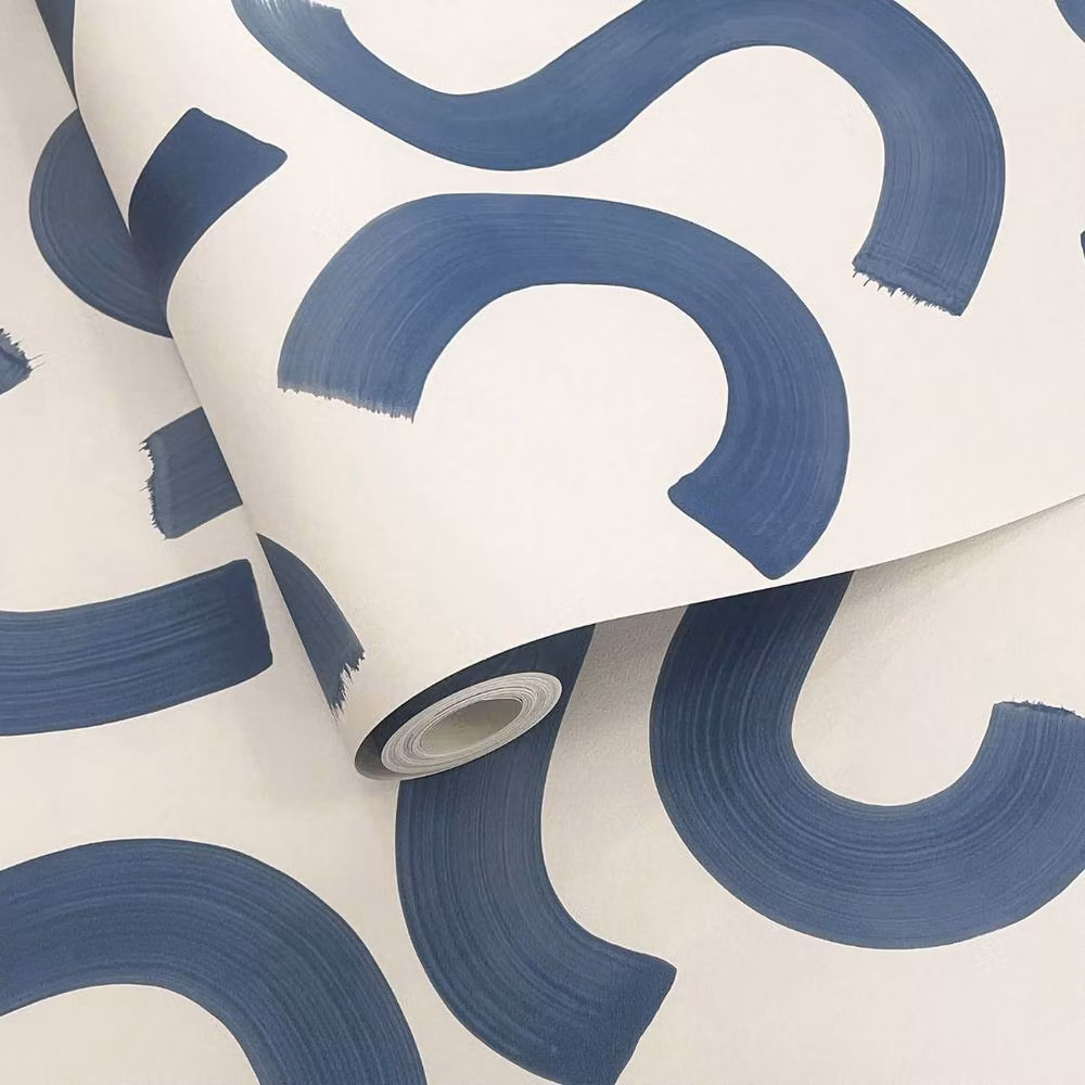 Holden Décor Curly Confetti Textured Abstract Wallpaper in Navy Blue – 2
