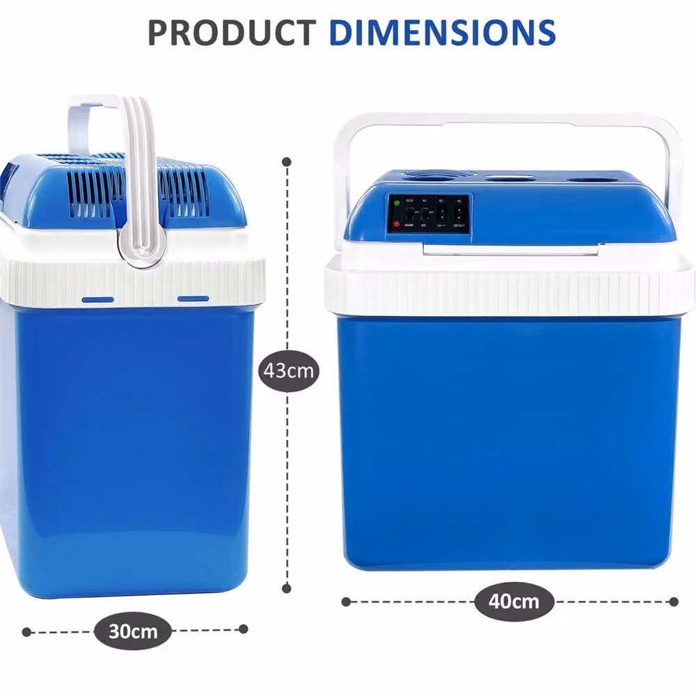 Nordara 24L Portable Electric Cool Box 12V/240V Hot and Cold in Blue – 2