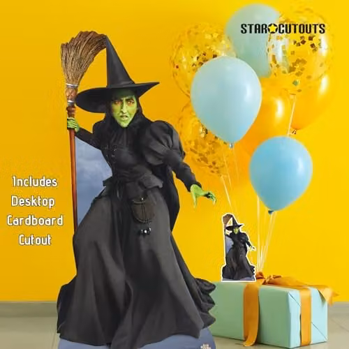 Star Cutouts SC4225 Wicked Witch of the West Lifesize Cardboard Cutout with Stand, Multicolour Wizard of Oz Villain Display – 5
