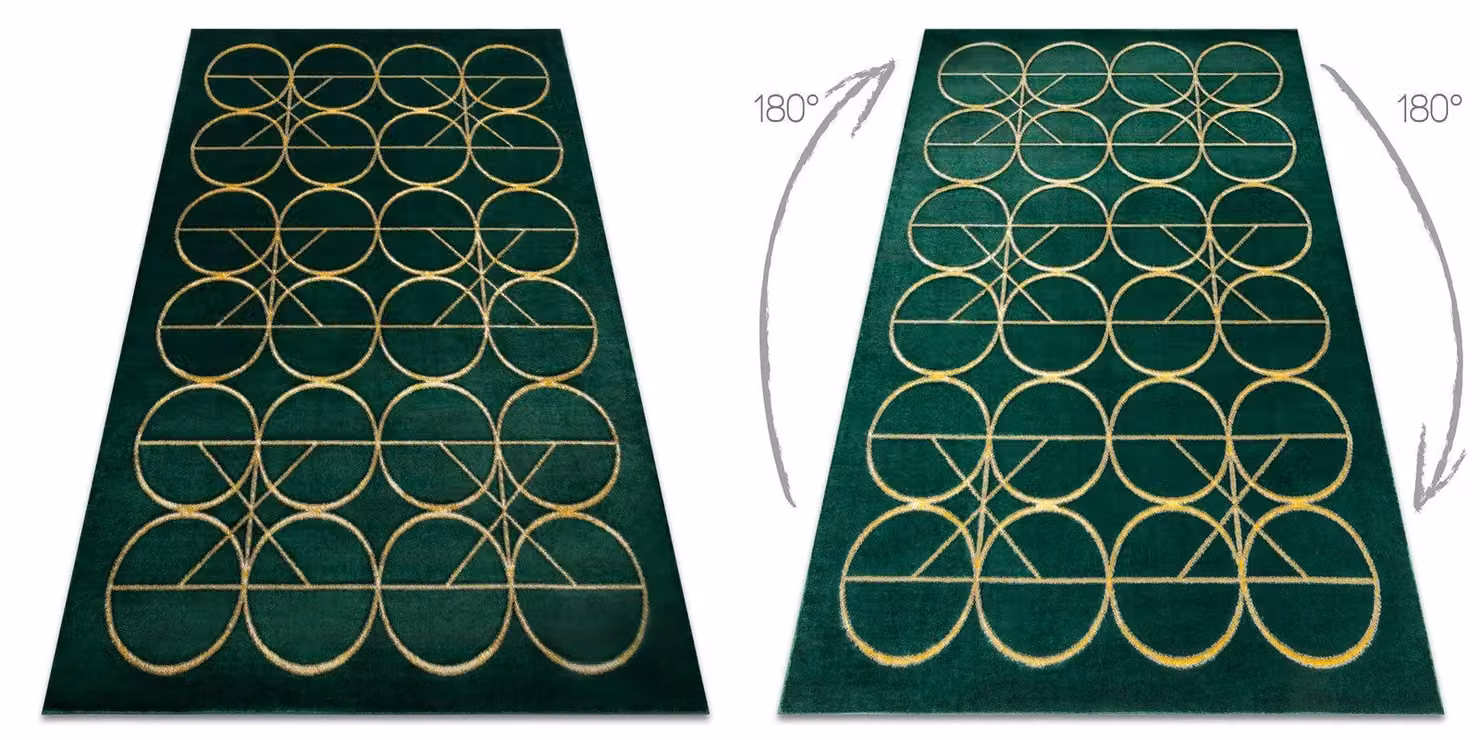 RugsX Emerald Green Geometric Rug, W: 120 cm, L: 170 cm – 2