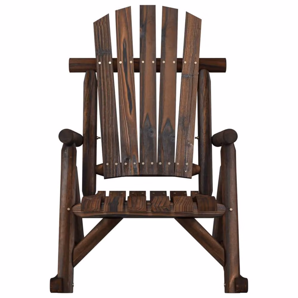 Berkfield Home Garden Rocking Chair in Brown Solid Spruce Wood, W/D/H: 69 x 96 x 101 cm – 3