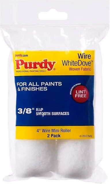 Purdy Mini White Dove Lint-Free Polyester Refill Sleeve, Pack of 2, W: 100 mm, D: 10 mm – 1