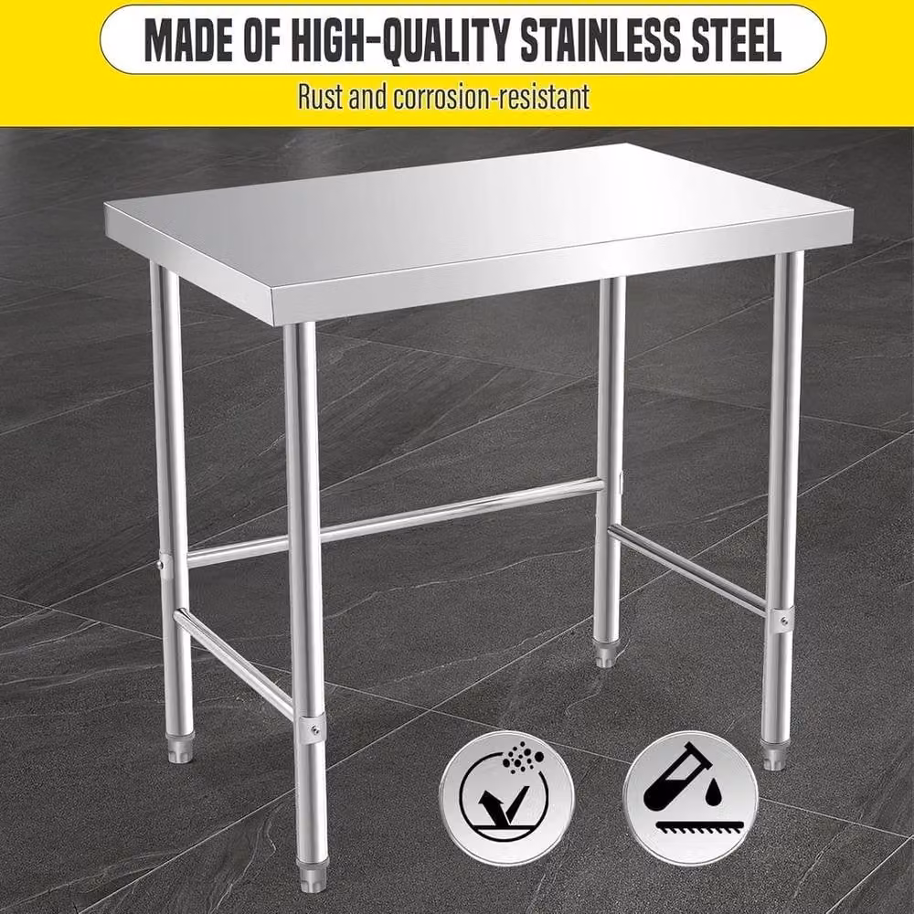 Havendro Stainless Steel Commercial Kitchen Food Prep Workbench, Silver, W/D/H: 91.44 x 60.96 x 88.9 cm – 3