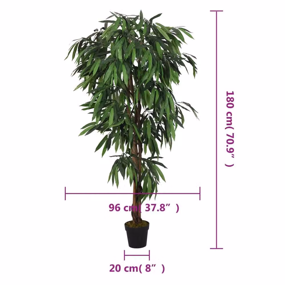 Berkfield Home Artificial Mango Tree, Green, Height: 180 cm – 4