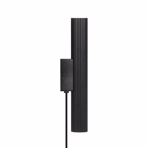 Nordlux Vico Black Metal Cylinder Wall Light for Hallways with GU10 Bulb Socket and Mains Connection