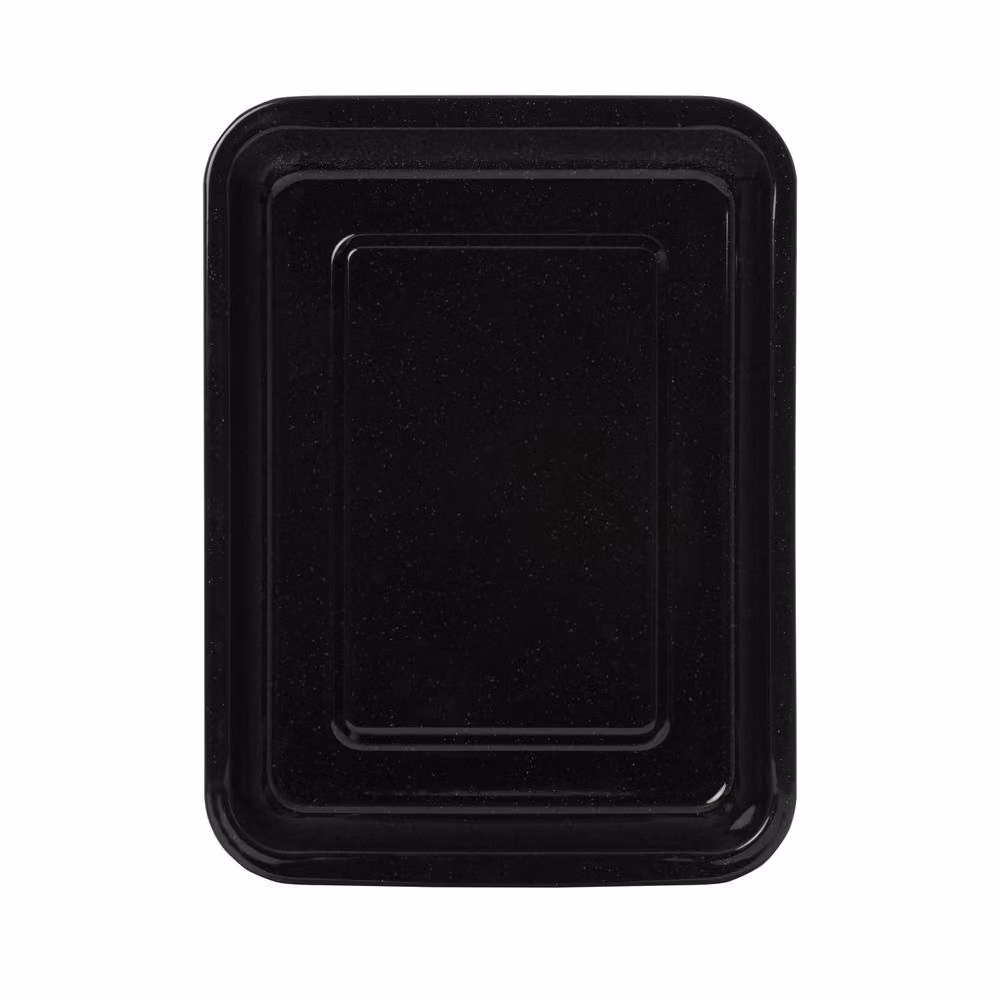 Betterware Classic Black Enamel Rectangular Roasting Dish, 35 cm Deep Tray – 4