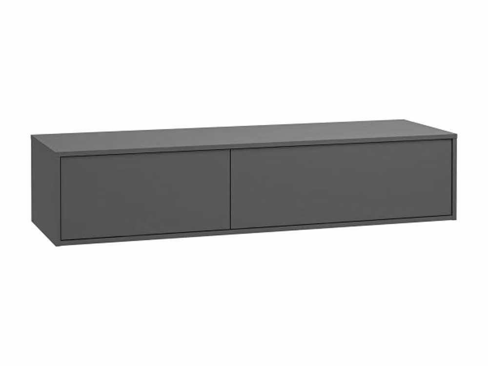 Vente-unique ISAURE II Wall-Mounted Vanity Unit in Anthracite Grey, W: 150 cm, D: 47 cm, H: 37 cm – 2