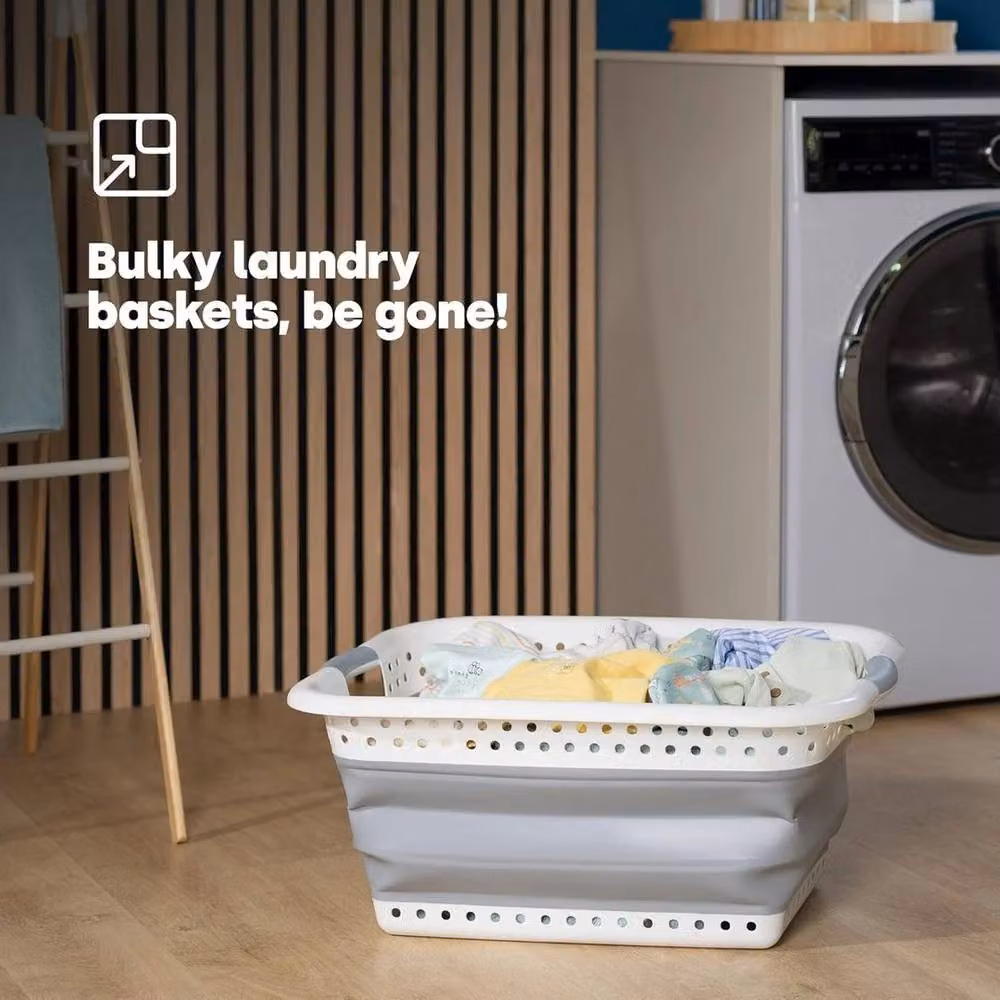 EONLION Collapsible Laundry Basket, 58L, Grey – 2