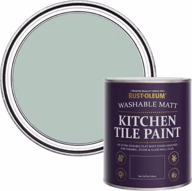 Rust-Oleum Leaplish Kitchen Tile Paint in Matt Green, 0.75 l
