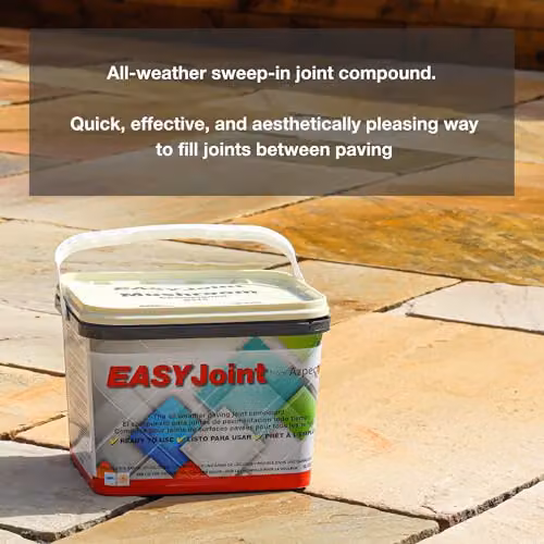 Azpects EasyJoint Ready Mixed Paving Jointing Compound for Outdoor Natural Stone and Slate, Buff Sand, 12.5kg – 5