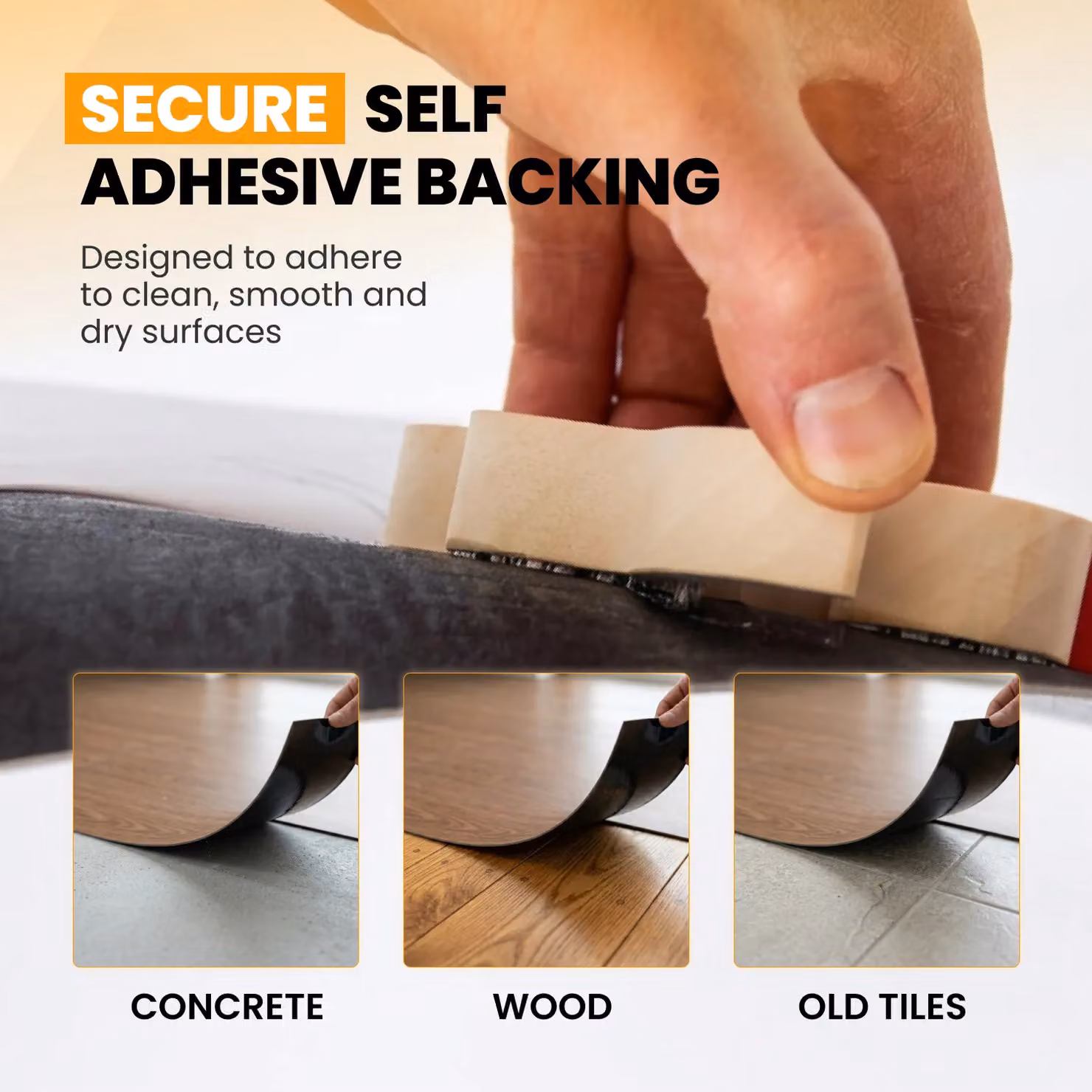 Novecrafto Self Adhesive Wood Look Vinyl Floor Planks, Light Brown, Pack of 36, W: 91.4 cm, D: 15.2 cm – 5