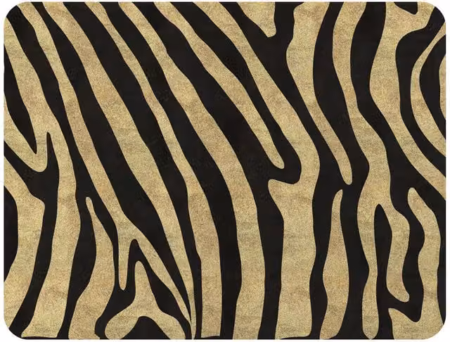 Benjamin Tate Design Golden Zebra Fleece Blanket in Gold and Beige, W/D/H: 120 x 150 cm – 2