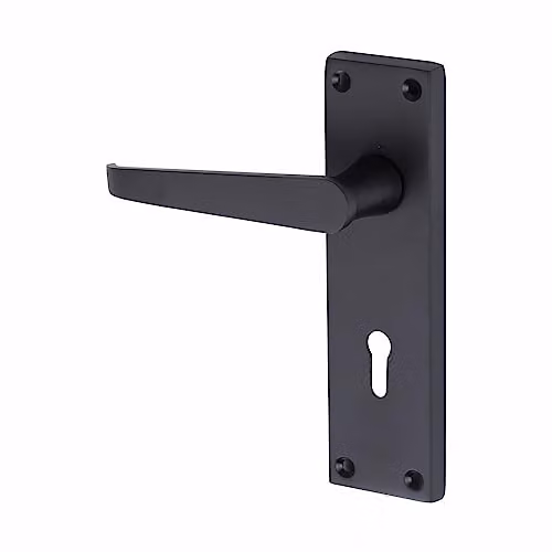 Golden Grace Victorian Straight Lever Lock Door Handles with Key Lock in Matt Gold and Black Zinc – 3