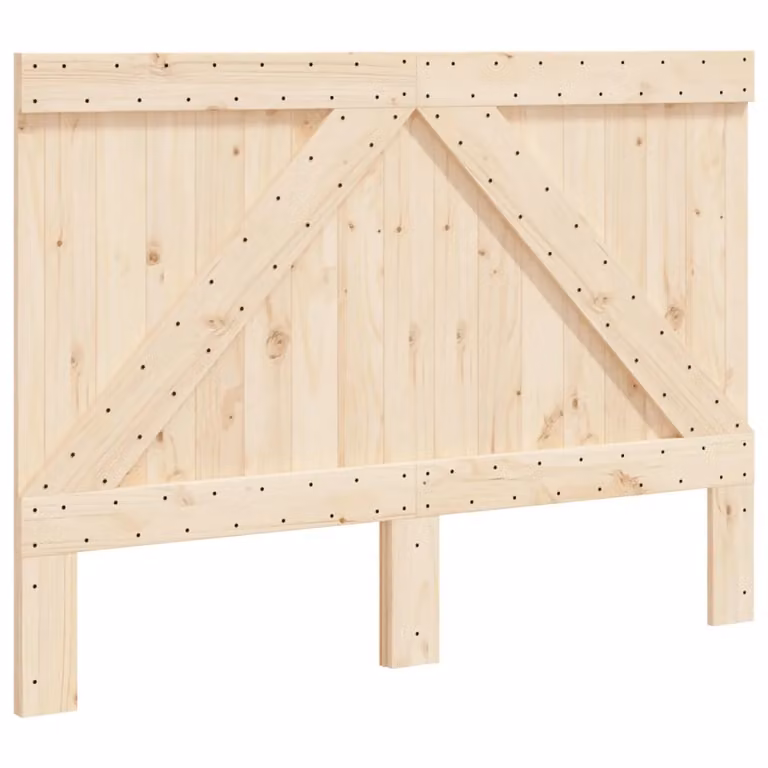 Berkfield Home Rustic Solid Wood Pine Headboard, Brown, W: 140 cm, H: 104 cm