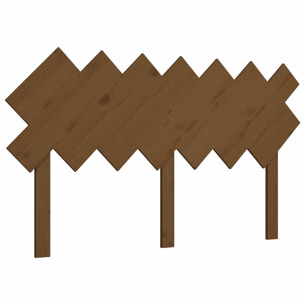 Berkfield Home Beautiful Bed Headboard in Honey Brown Solid Pine Wood, W: 141 cm, D: 3 cm, H: 80.5 cm – 2